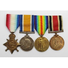 WW1 1914 Mons Star Medal Trio and Special Constabulary Long Service Medal Group of Four - Gnr. C. Allsopp, Royal Artillery