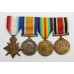 WW1 1914 Mons Star Medal Trio and Special Constabulary Long Service Medal Group of Four - Gnr. C. Allsopp, Royal Artillery