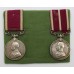George V Long Service & Good Conduct Medal and Meritorious Service Medal - Q.M. Sjt. (O.R.S.) T.H. Bennent, 4th Bn. West Yorkshire Regiment