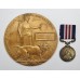 WW1 Military Medal and Memorial Plaque (Death Penny) - Dvr. H.H. Lowe, Royal Artillery - K.I.A.