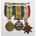 WW1 1914-15 Star, British War & Victory Medal Trio - Pte. T. Gordon, Notts & Derby Regiment (Sherwood Foresters)