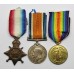 WW1 1914-15 Star, British War & Victory Medal Trio - Pte. T.O. Jones, 13th (1st North Wales) Bn. Royal Welsh Fusiliers