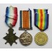 WW1 1914-15 Star, British War & Victory Medal Trio - Pte. T.O. Jones, 13th (1st North Wales) Bn. Royal Welsh Fusiliers