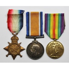 WW1 1914-15 Star, British War & Victory Medal Trio - Pte. W.H. McLonghlin, 22nd (Kensington) Bn. Royal Fusiliers