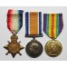 WW1 1914-15 Star, British War & Victory Medal Trio - Pte. W.H. McLonghlin, 22nd (Kensington) Bn. Royal Fusiliers