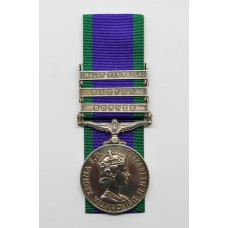 Campaign Service Medal (Clasps - Borneo, Radfan, Malay Peninsula) - Mne. P. McGough, Royal Marines