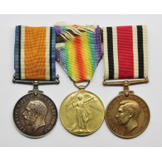 WW1 British War Medal, Victory Medal & Special Constabulary Long Service Medal Group - Pte. T. Longhurst, Machine Gun Corps