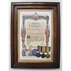 WW1 Military Medal, British War & Victory Medal Group with MM Certificate from Borough of Salford - Cpl. F. Hogan, Loyal North Lancashire Regiment & Cheshire Regiment