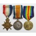 WW1 1914-15 Star Medal Trio - Pte. W. Middlebrooke, Notts & Derby Regiment (Sherwood Foresters)