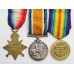 WW1 1914-15 Star Medal Trio - Pte. W. Middlebrooke, Notts & Derby Regiment (Sherwood Foresters)