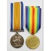 WW1 British War & Victory Medal Pair - Pte. J. Gargon, Royal Irish Fusiliers (Later Royal Flying Corps) - Wounded