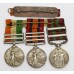 1895 IGS (3 Clasps), QSA (3 Clasps) & KSA (2 Clasps) Medal Group of Three with Original Documents - Serjt. T. Harsley, 2nd Bn. King's Own Yorkshire Light Infantry