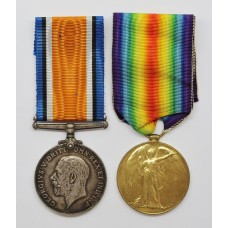 WW1 British War & Victory Medal Pair - Pte. A.J. Eyre, 3rd Canadian Infantry - Twice Wounded