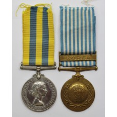 Queen's Korea & UN Korea Medal Pair - Pte. L. Dalby, Duke of Wellington's Regiment