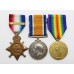 WW1 1914 Mons Star Medal Trio - Pte. W. Hobson, 2nd Bn. South Lancashire Regiment - K.I.A.