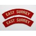Pair of East Surrey Regiment (East Surrey) Cloth Shoulder Titles