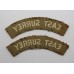 Pair of East Surrey Regiment (East Surrey) Cloth Shoulder Titles