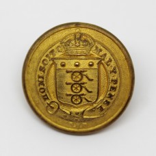 Army Ordnance Corps Officer's Gilt Button - King's Crown (Large)