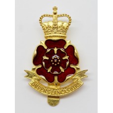 Queen's Lancashire Regiment Enamelled Cap Badge