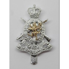 Queen's Own Dorset & West Somerset Yeomanry Anodised (Staybrite) Cap Badge - Queen's Crown