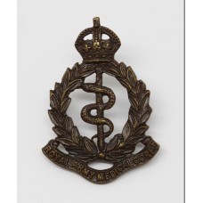 Royal Army Medical Corps (R.A.M.C.) Officer's Service Dress Collar Badge - King's Crown