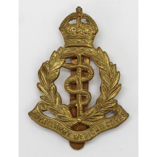 Royal Army Medical Corps (R.A.M.C.) Brass Cap Badge - King's Crown