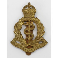 Royal Army Medical Corps (R.A.M.C.) Brass Cap Badge - King's Crown