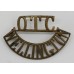 Wellington College O.T.C. (O.T.C./WELLINGTON) Shoulder Title