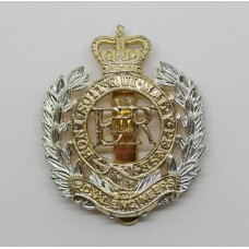 Royal Engineers Anodised (Staybrite) Cap Badge - Queen's Crown