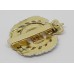 Royal Engineers Anodised (Staybrite) Cap Badge - Queen's Crown