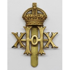 20th Hussars Cap Badge - King's Crown