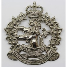 The Lorne Scots (Peel Dufferin and Halton Regiment) Cap Badge - Queen's Crown