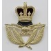 Royal Air Force (R.A.F.) Warrant Officer's Anodosed (Staybrite) Cap Badge - Queen's Crown