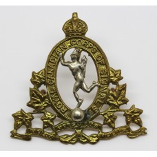 Royal Canadian Corps of Signals Cap Badge - King's Crown