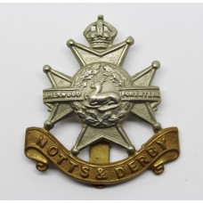 Notts & Derby Regiment (Sherwood Foresters) Cap Badge - King's Crown