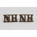 Pair of Northumberland Hussars (N.H.) Shoulder Titles
