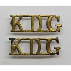 Pair of King's Dragoon Guards (K.D.G.) Shoulder Titles