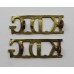 Pair of King's Dragoon Guards (K.D.G.) Shoulder Titles