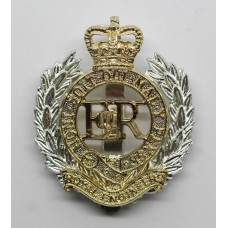 Royal Engineers Anodised (Staybrite) Cap Badge - Queen's Crown