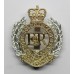 Royal Engineers Anodised (Staybrite) Cap Badge - Queen's Crown