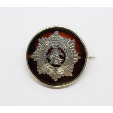 WW1 Army Service Corps (A.S.C.) 1915 Hallmarked Silver & Tortoiseshell Sweetheart Brooch