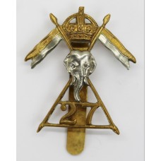 27th Lancers Cap Badge - King's Crown