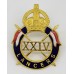 24th Lancers Officer's Cap Badge - King's Crown