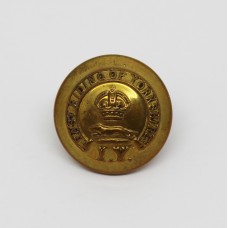 East Riding of Yorkshire Imperial Yeomanry Officer's Button - King's Crown (Small)