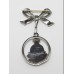Royal Army Ordnance Corps (R.A.O.C.) Enamelled Sweetheart Brooch - King's Crown
