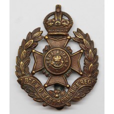 7th Bn. (Leeds Rifles) P.W.O. West Yorkshire Regiment Cap Badge - King's Crown