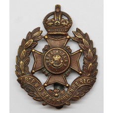 7th Bn. (Leeds Rifles) P.W.O. West Yorkshire Regiment Cap Badge - King's Crown