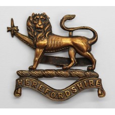 Herefordshire Regiment Officer's Service Dress Cap Badge