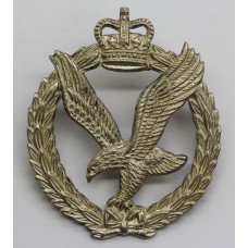 Army Air Corps Officer's Silver Plated Cap Badge - Queen's Crown