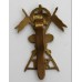 12th Royal Lancers WW1 All Brass Economy Cap Badge